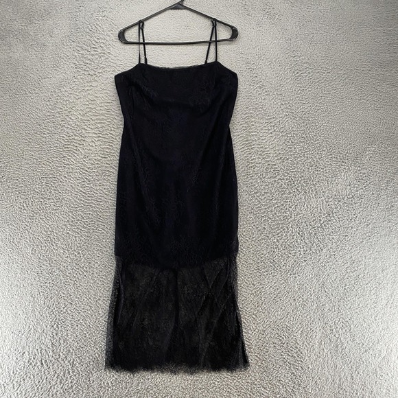 Abercrombie & Fitch Dresses & Skirts - Abercrombie & Fitch Lace Slip Dress Womens‎ M Black Midi Whimsigoth Y2K
